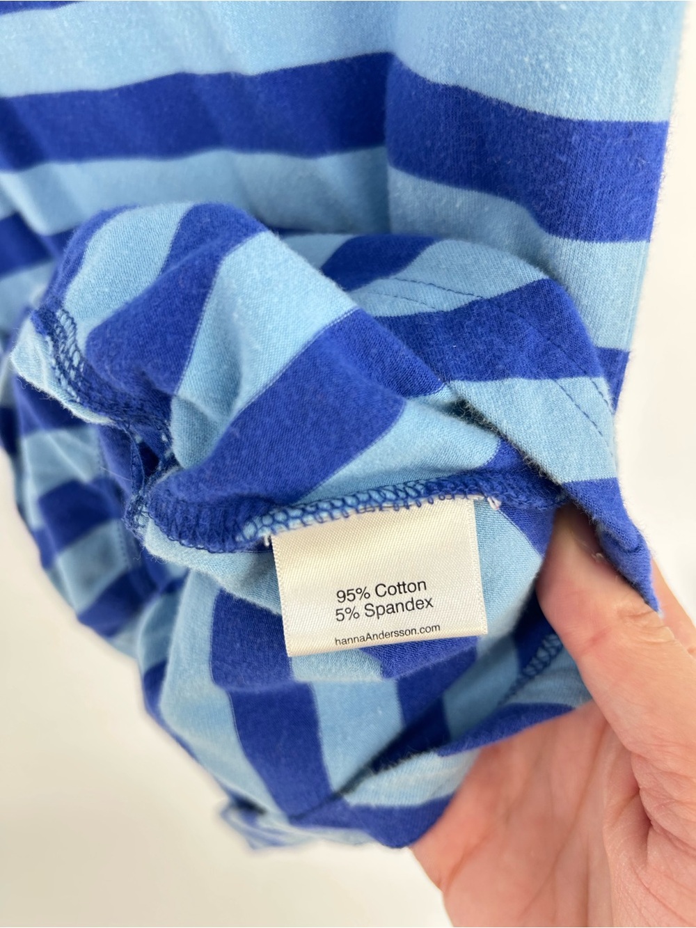 Hanna Andersson Blue Striped Girls Tiered Dress - Size 5 - Picture 5 of 5